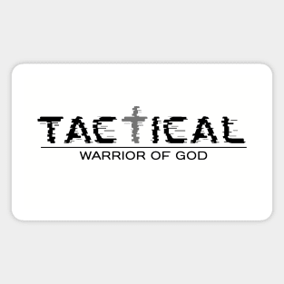 TACTICAL Warrior Of God (with Cross) Magnet